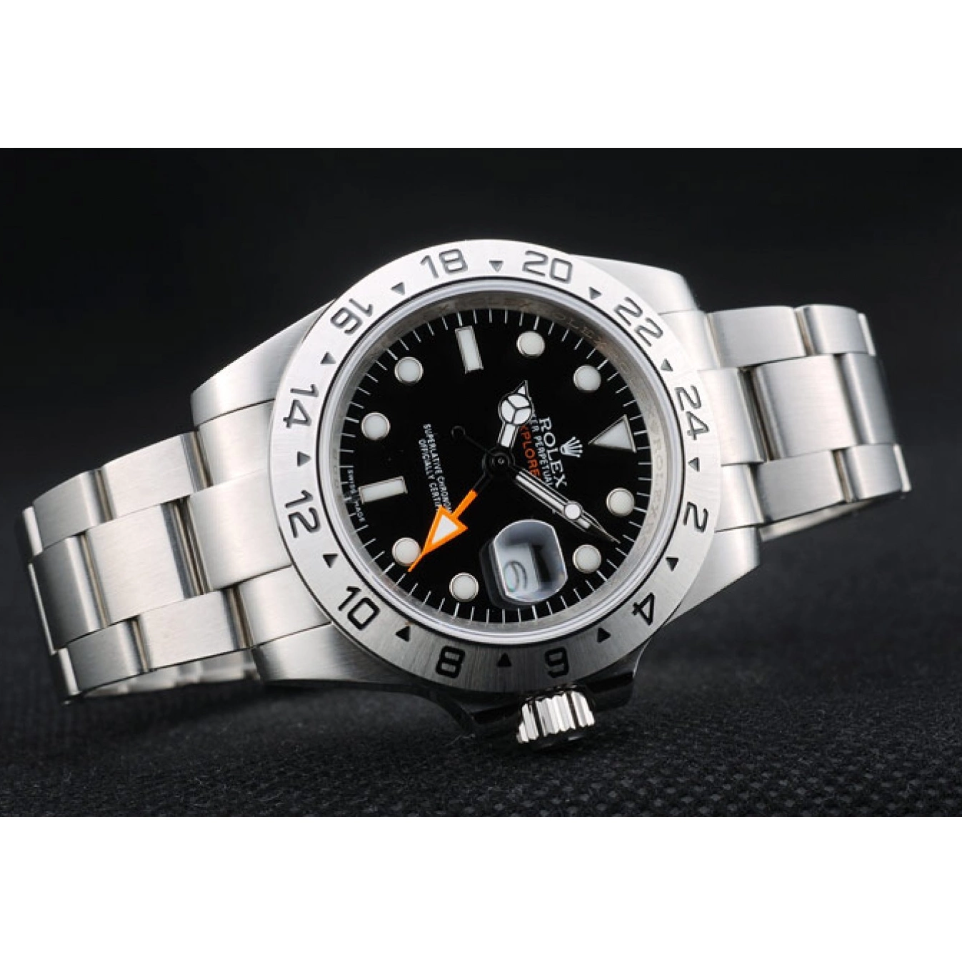 Best AAA Replica Sites Bezel Watch Steel Stainless Explorer Dial Black Rolex 0624